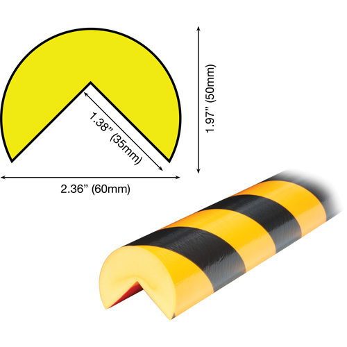 Butoir de protection de coin mod&egrave;le A Plus 1M Planification Entrepots Molloy