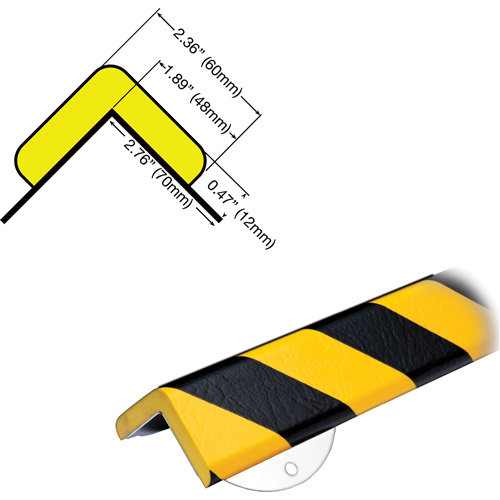 Trousse de protection murale avec butoir de protection de coin mod&egrave;le WPK H+ 1/2M Planification Entrepots Molloy