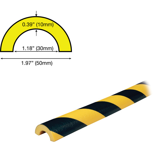 R30 Profile 5M Pipe Protection Bumper Guard, 2' (0.6096 m) Long Planification Entrepots Molloy