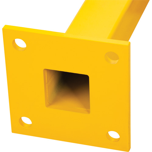 Corner Post for Light-Duty Guard Rails, Steel, 42" H, Safety Yellow Planification Entrepots Molloy