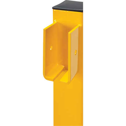 Corner Post for Light-Duty Guard Rails, Steel, 42" H, Safety Yellow Planification Entrepots Molloy