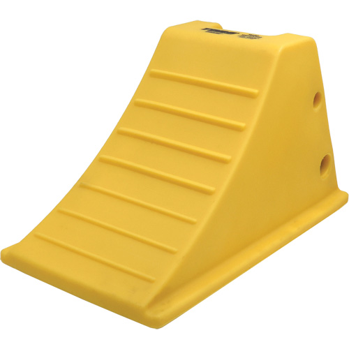 75 Ton Large Equipment Wheel Chock with Grip Pads, Urethane, Yellow Planification Entrepots Molloy