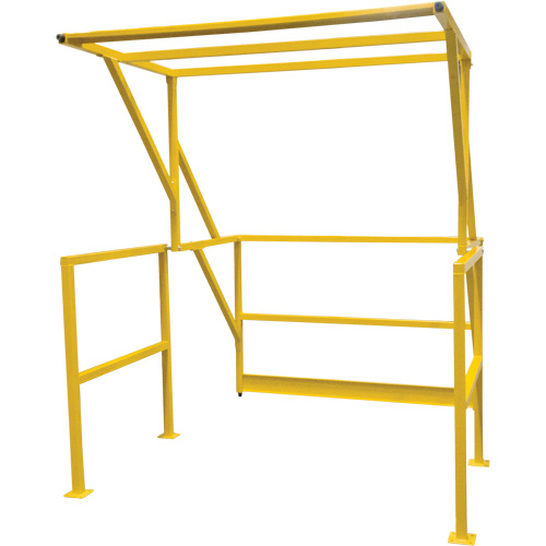 Barri&egrave;re de s&eacute;curit&eacute; pour mezzanine, 70" lo x 77" ha, 78" &eacute;lev&eacute;e, Jaune Planification Entrepots Molloy