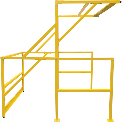 Barri&egrave;re de s&eacute;curit&eacute; pour mezzanine, 70" lo x 77" ha, 78" &eacute;lev&eacute;e, Jaune Planification Entrepots Molloy