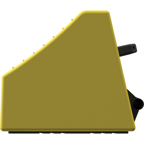 Checkers Safety Heavy-Duty Ultra Class Mining Wheel Chock, HDPE, Yellow, 14-1/2" W x 17-1/2" D x 16" H Planification Entrepots Molloy