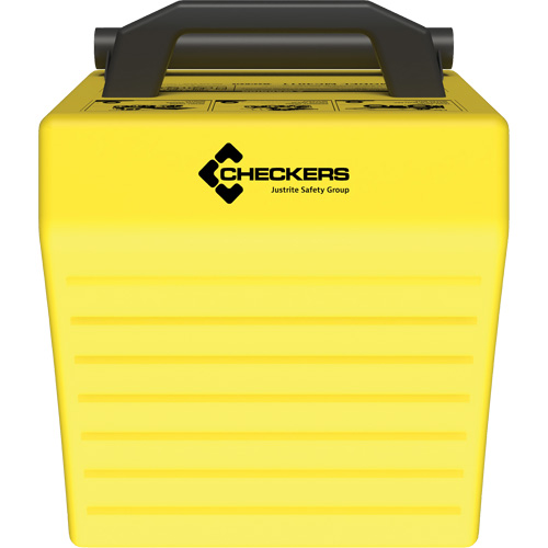 Checkers Safety Heavy-Duty Ultra Class Mining Wheel Chock, HDPE, Yellow, 14-1/2" W x 17-1/2" D x 16" H Planification Entrepots Molloy