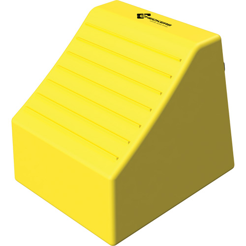 Checkers Safety Heavy-Duty Ultra Class Mining Wheel Chock without Bracket, HDPE, Yellow, 14-1/2" W x 17-1/2" D x 16" H Planification Entrepots Molloy