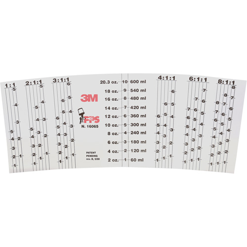 Bande &agrave; ins&eacute;rer indicatrice de rapport de m&eacute;lange pour godet PPS Planification Entrepots Molloy