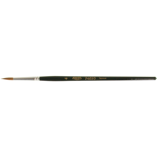 Artist Paint Brush, 1/8" Brush Width, Red Sable, Wood Handle Planification Entrepots Molloy
