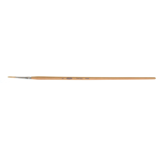 Pure White Bristle Round Marking Paint Brush, 9/64" Brush Width, White China, Wood Handle Planification Entrepots Molloy