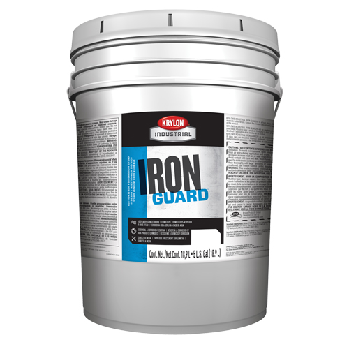 Industrial Iron Guard&reg; Water-Based Enamel, 5 gal., Pail, White Planification Entrepots Molloy