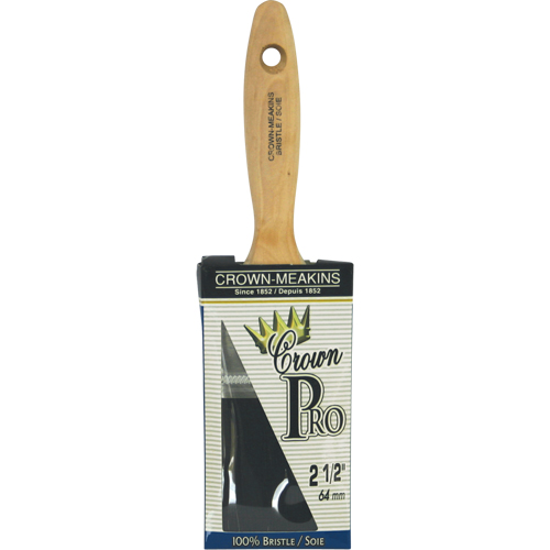 Crown Pro Straight Paint Brush, Bristle, Wood Handle, 2-1/2" Width Planification Entrepots Molloy