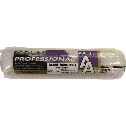 Manchon de rouleau &agrave; peinture synth&eacute;tique professionnel AA, Nap 13 mm (1/2"), 240 mm (9-1/2") l Planification Entrepots Molloy