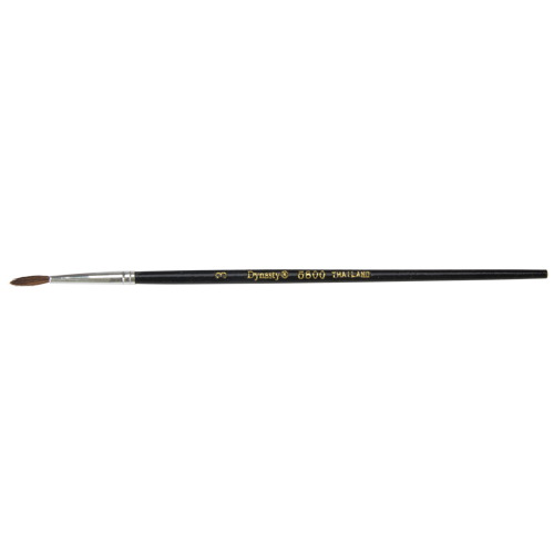 Pinceau pointu &agrave; soies noires pour artiste, Largeur de la brosse de 2,1 mm, Soie de chameau, Manche &agrave; Bois Planification Entrepots Molloy