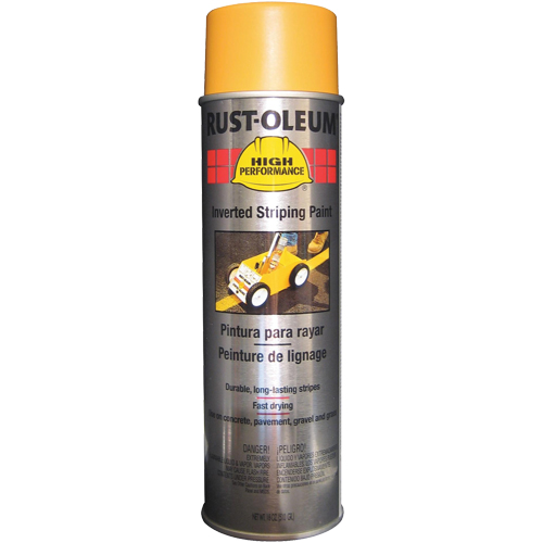 High Performance 2300 System Inverted Striping Spray Paint, Yellow, 18 oz., Aerosol Can Planification Entrepots Molloy