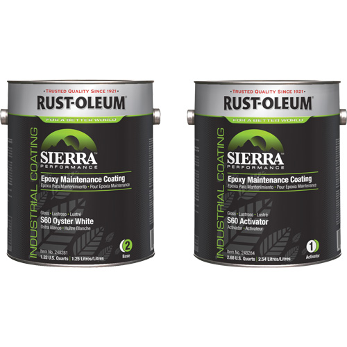Sierra S60 Water-Based Epoxy Maintenance Coating Kit, Gallon, White Planification Entrepots Molloy