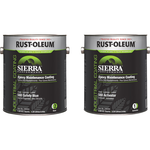 Trousse de rev&ecirc;tement dentretien &eacute;poxydique &agrave; base deau Sierra S60, Gallon, Bleu Planification Entrepots Molloy