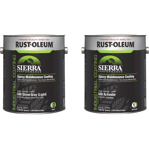Trousse de rev&ecirc;tement dentretien &eacute;poxydique &agrave; base deau Sierra S60, Gallon, Gris Planification Entrepots Molloy