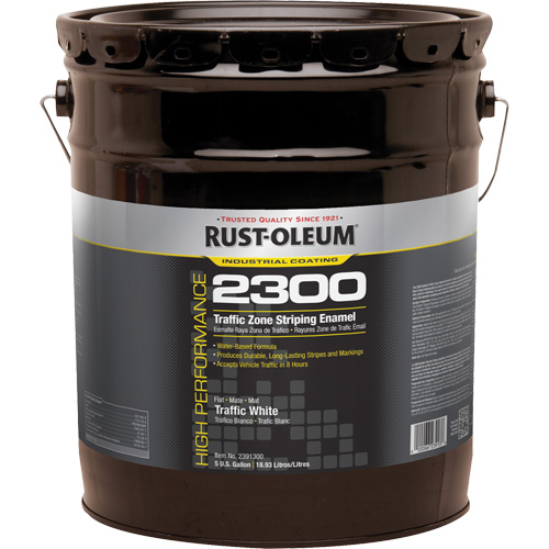 High-Performance 2300 System Traffic Zone Striping Paint, White, 5 gal., Pail Planification Entrepots Molloy