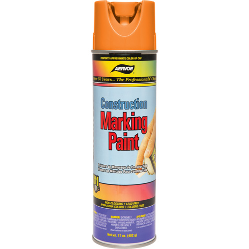 Peinture de marquage de construction, 17 oz, Canette a&eacute;rosol Planification Entrepots Molloy