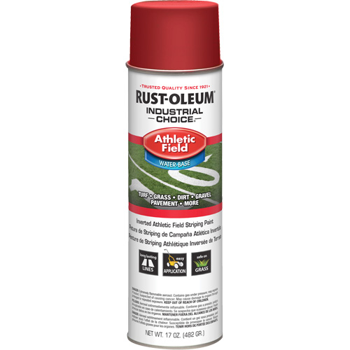 Peinture de lignage pour terrains de sport AF1600, Rouge, Canette a&eacute;rosol Planification Entrepots Molloy
