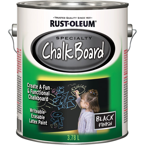 Specialty Chalk Board Paint, 3.78 L, Gallon, Black Planification Entrepots Molloy