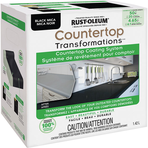 Syst&egrave;me de rev&ecirc;tement au mica pour comptoir Countertop Transformations, 1,42 L, Trousse, Mica noir Planification Entrepots Molloy