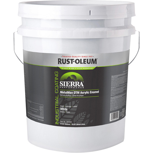 Sierra Performance MetalMax&reg; Plus DTM Acrylic Enamel, 5 gal., Pail, White Planification Entrepots Molloy