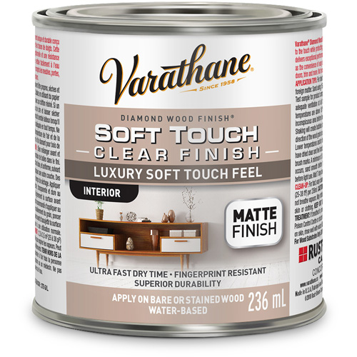 Rev&ecirc;tement &agrave; fini diamant pour bois Varathane, 236 ml, Transparent, Mat Planification Entrepots Molloy