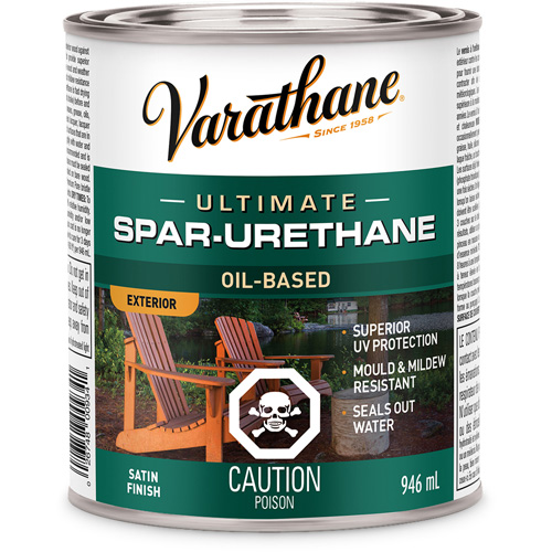 Rev&ecirc;tement &agrave; fini diamant pour bois Varathane, 946 ml, Transparent, Satin Planification Entrepots Molloy