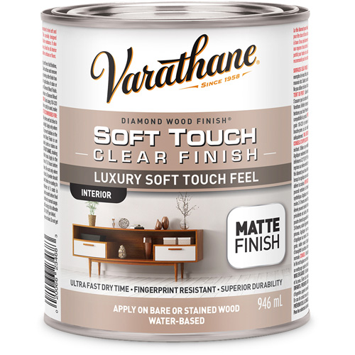 Rev&ecirc;tement &agrave; fini diamant pour bois Varathane, 946 ml, Transparent, Mat Planification Entrepots Molloy