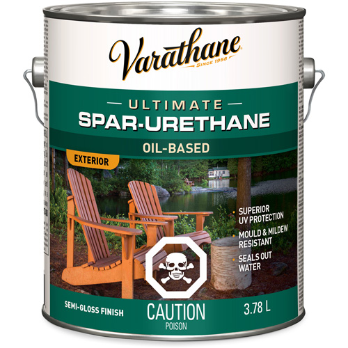Varathane&reg; Diamond Outdoor Wood Finish, 3.78 L, Clear, Semi-Gloss Planification Entrepots Molloy