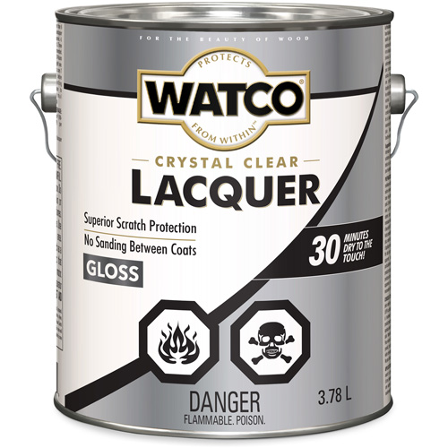 Laque pour bois Watco, 3,78 L, Transparent, Brillant Planification Entrepots Molloy