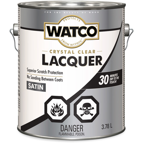 Laque pour bois Watco, 3,78 L, Transparent, Satin Planification Entrepots Molloy