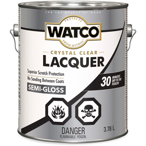 Laque pour bois Watco, 3,78 L, Transparent, Semi-brillant Planification Entrepots Molloy
