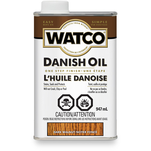 Huile danoise Watco, 947 ml, Noyer fonc&eacute;, Transparent Planification Entrepots Molloy