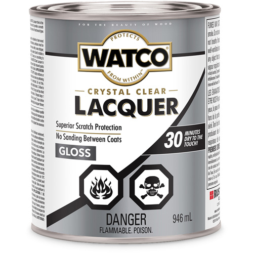 Laque pour bois Watco, 946 ml, Transparent, Brillant Planification Entrepots Molloy