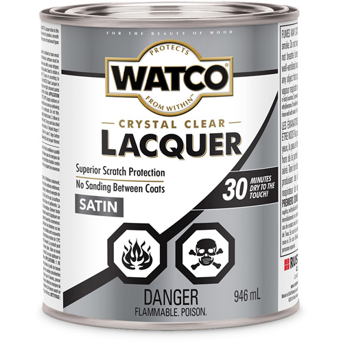 Laque pour bois Watco, 946 ml, Transparent, Satin Planification Entrepots Molloy