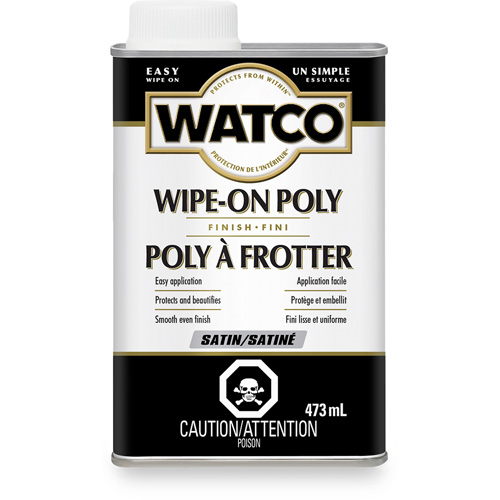 Teinture &agrave; essuyage en poly Watco, 473 ml, Transparent, Satin Planification Entrepots Molloy