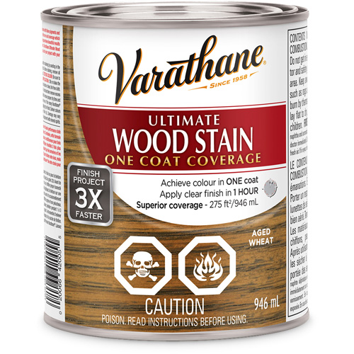 Varathane&reg; Ultimate Wood Stain, 946 ml, Aged Wheat Planification Entrepots Molloy
