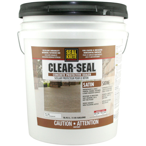 Produit d&eacute;tanch&eacute;it&eacute; protecteur Seal-Krete, 18,93 L, &agrave; l'eau, Satin, Transparent Planification Entrepots Molloy
