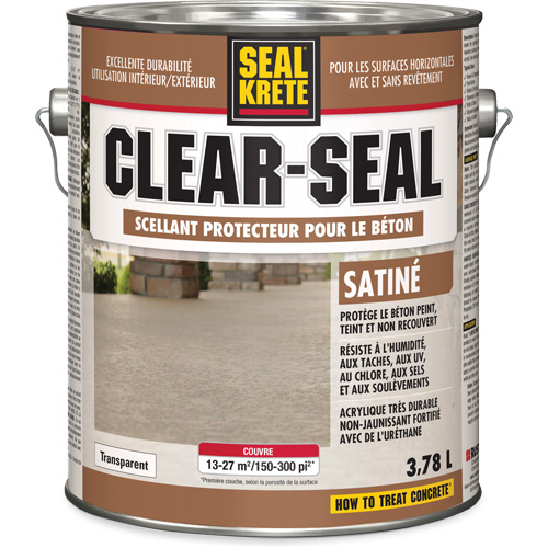 Produit d&eacute;tanch&eacute;it&eacute; protecteur Seal-Krete, 3,78 L, &agrave; l'ur&eacute;thane, Satin, Transparent Planification Entrepots Molloy
