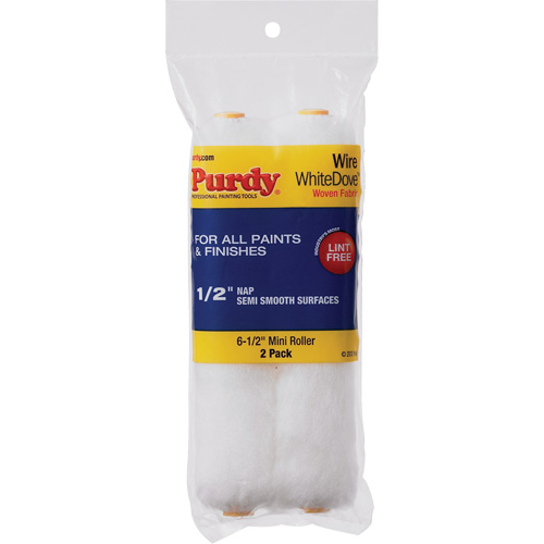 Mini rouleau en fil m&eacute;tallique Dove, Nap 12,7 mm (1/2"), 165 mm (6-1/2") l Planification Entrepots Molloy