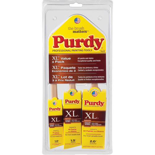 Assortiment de pinceaux XL, Poly/nylon, Manche Bois Planification Entrepots Molloy