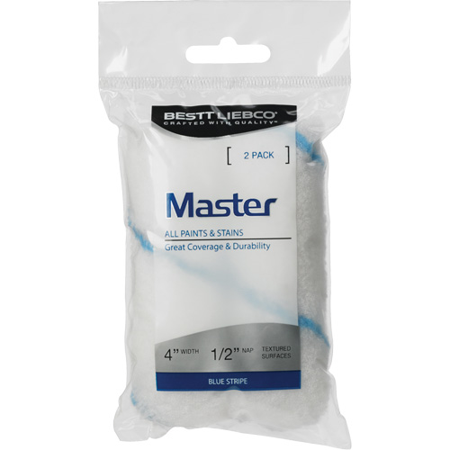 Master Blue Stripe Mini Roller Cover, 13 mm (1/2") Nap, 101.6 mm (4") L Planification Entrepots Molloy