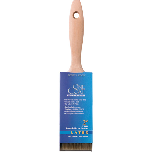 Pinceau pour murs et garnitures 100% One Coat, Polyester, Manche Bois, Largeur de 2" Planification Entrepots Molloy
