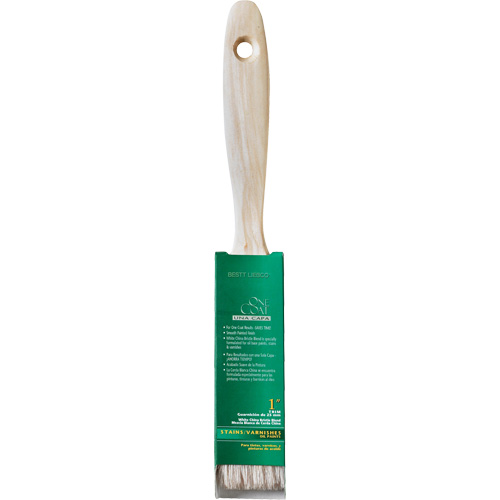 Pinceau pour murs et moulures One Coat, Soie blanche, Manche Bois, Largeur de 1" Planification Entrepots Molloy