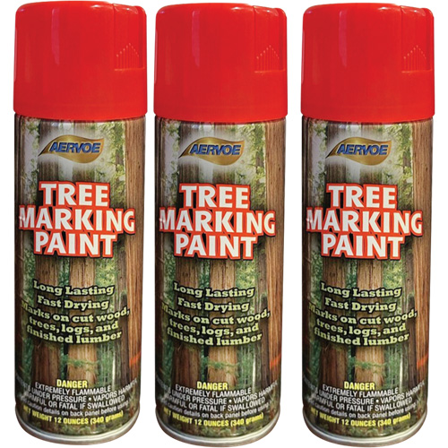 Peinture fluorescente pour marquer les arbres Aervoe 690, Rouge fluorescent, 16 oz Planification Entrepots Molloy
