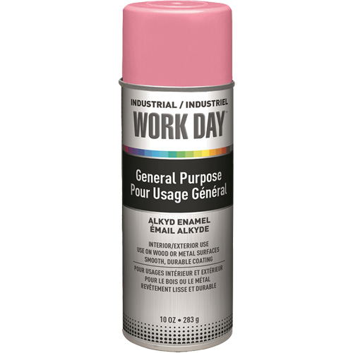 Industrial Work Day Paint, Pink, Gloss, 10 oz., Aerosol Can Planification Entrepots Molloy