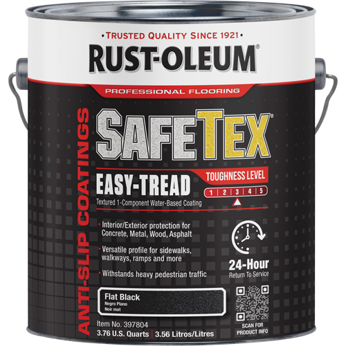 Rev&ecirc;tement d'acrylique SafeTex Easy-Tread, 1 gal., &agrave; l'eau, Plat/Textur&eacute;, Noir Planification Entrepots Molloy